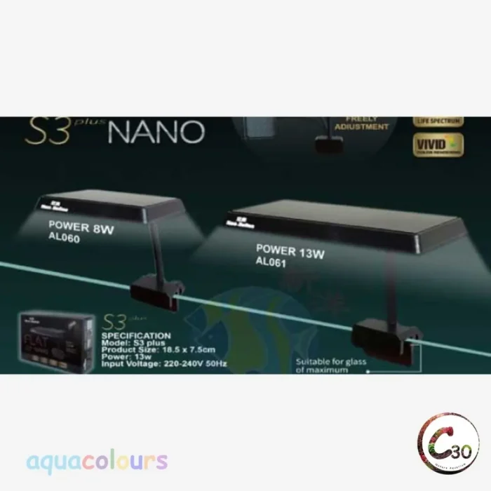 Neo Helios Flat Nano S3 13W Pro Plus – LED Light for Planted Aquariums