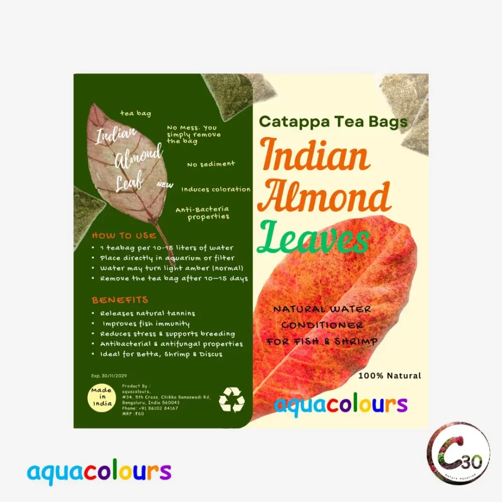 Aquacolours Indian Almond Leaf Tea Bag for Aquarium Fish Care (Pack of ...